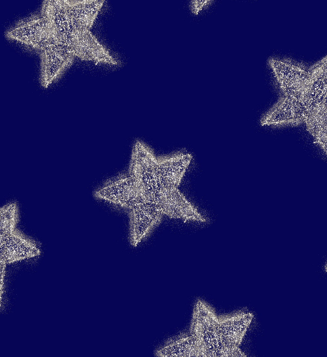 Glitter Stars on Blue