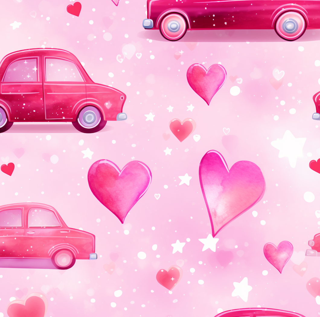 Pink Car Love Heart