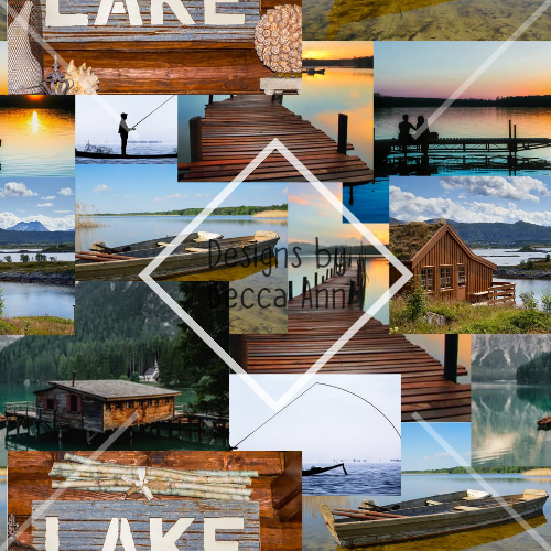 Lake Life Collage Seamless File