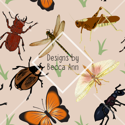 Scattered Insects Seamless File