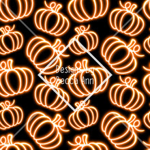 Load image into Gallery viewer, Neon Pumpkins Seamless File
