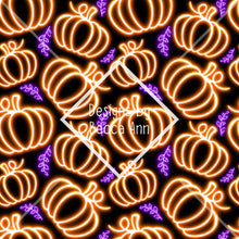 Load image into Gallery viewer, Neon Pumpkins Seamless File
