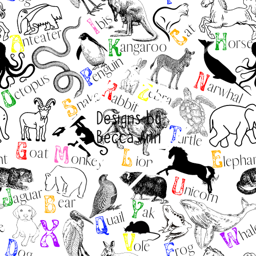 Alphabet Animal ABC Seamless File