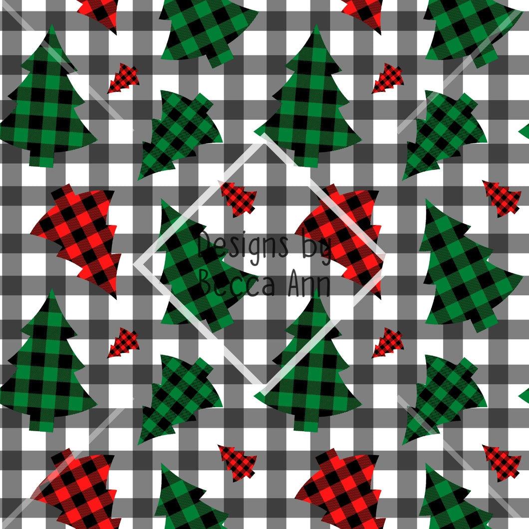 Plaid Christmas Tree Seamless File