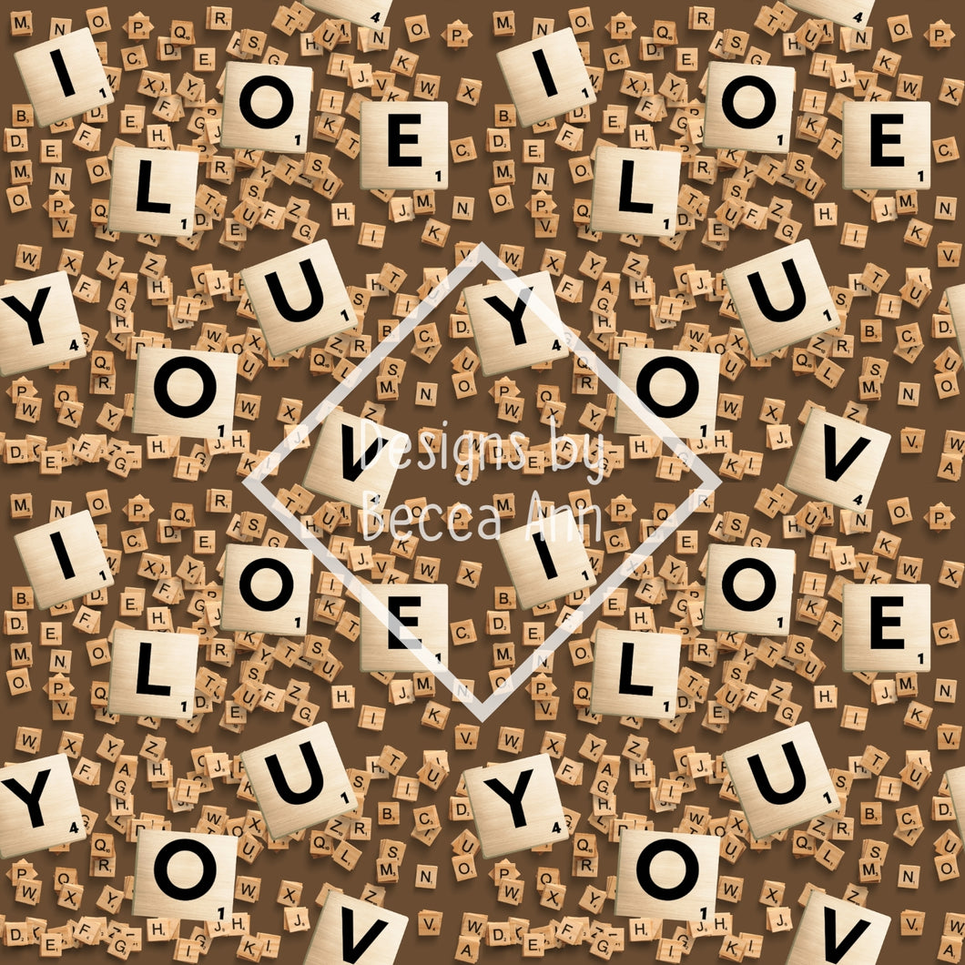 Scrabble Love Seamless File