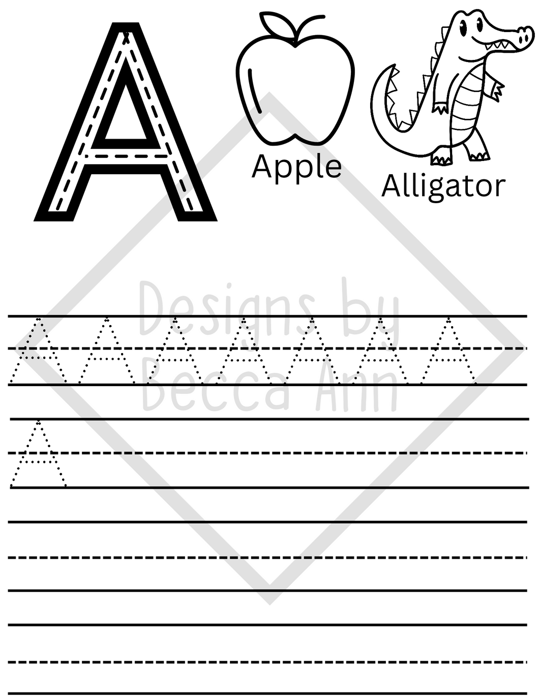 Letter Learning Coloring Book
