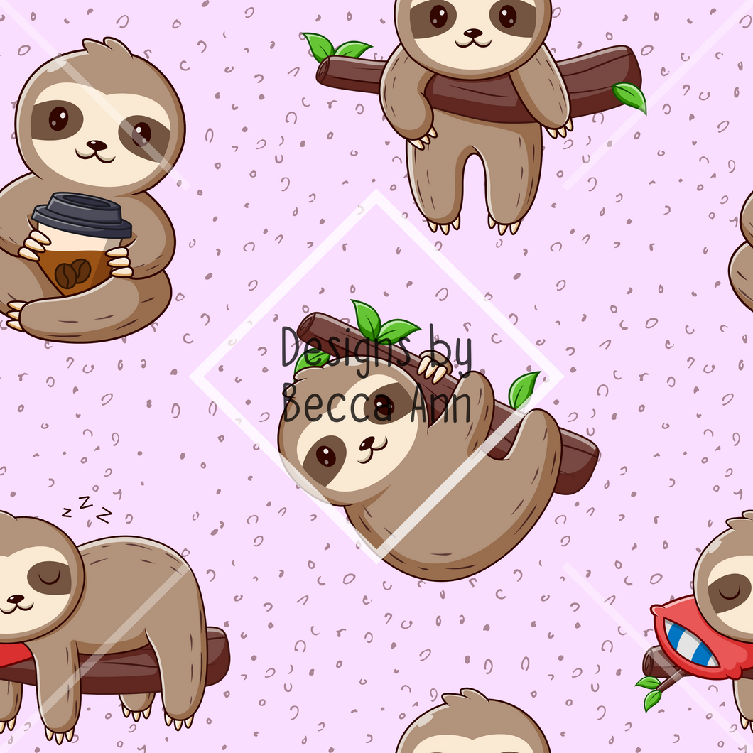Cute Sloths Seamless File