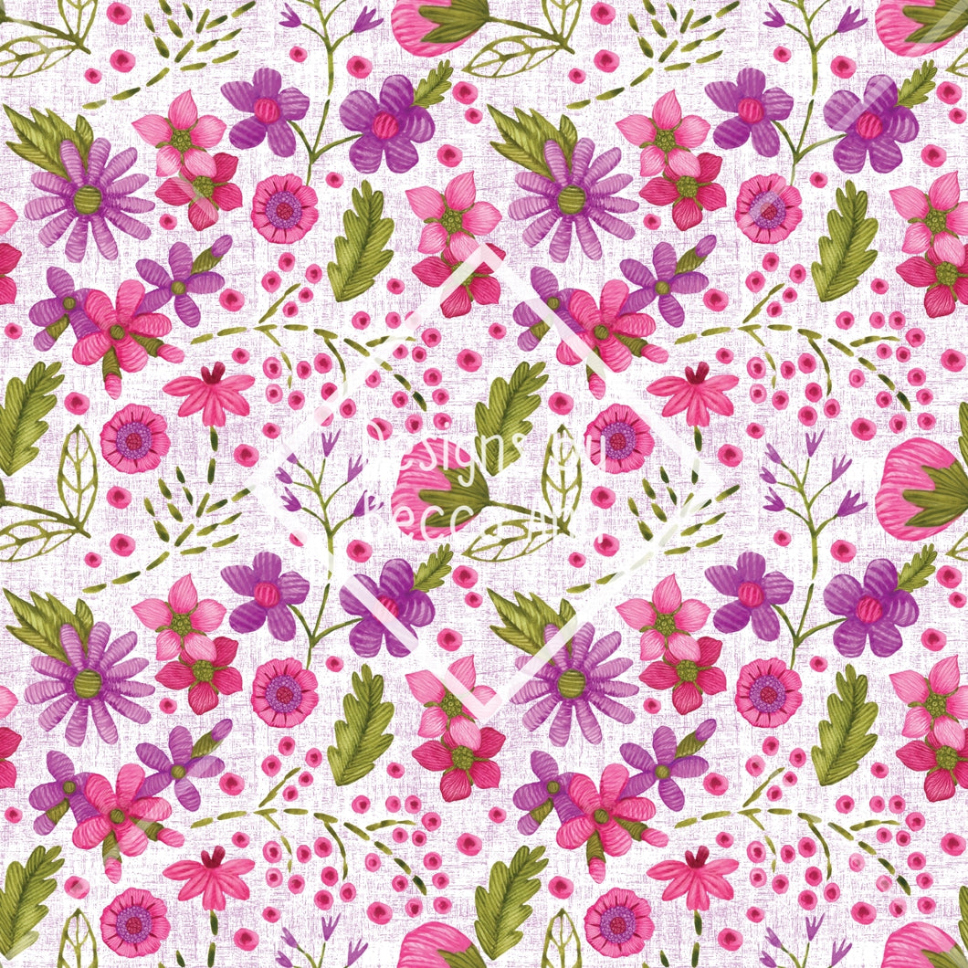 Spring Floral Embroidery Seamless File
